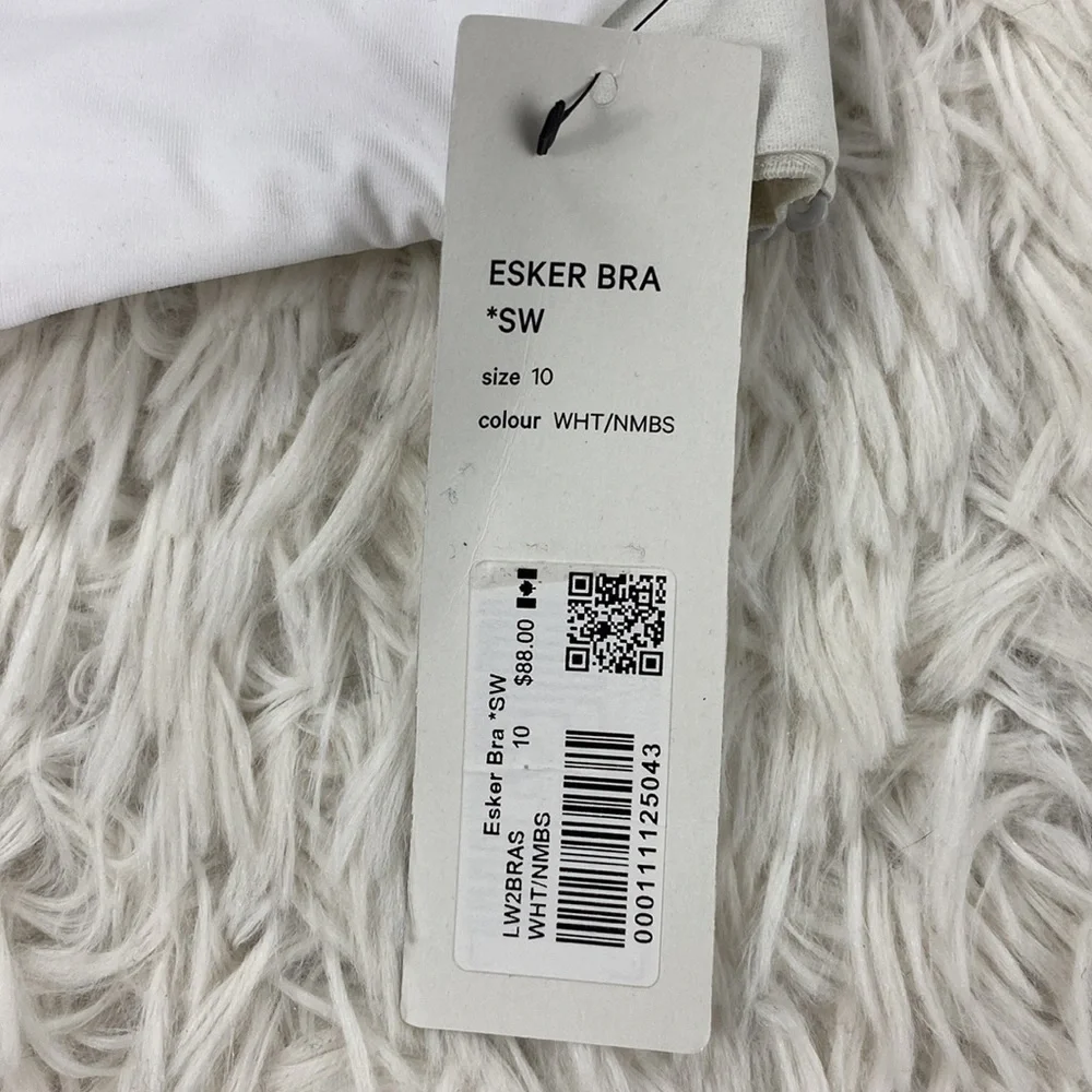 NWT Lululemon Esker Bra *lululemon lab SeaWheeze White Nimbus